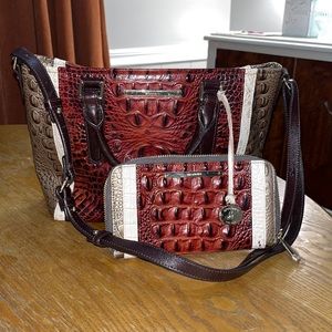 Brahmin Medium Arno shoulder bag and wallet set